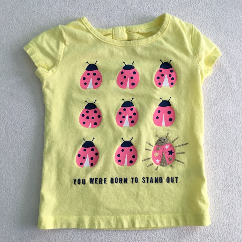 🐞 Yellow "You Were Born to Stand Out" Ladybug Tee by Carter's 🐞